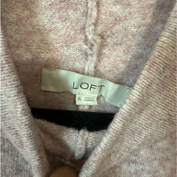 LOFT Mock Neck Dolman Sweater Blush Pink - Picture 3 of 7